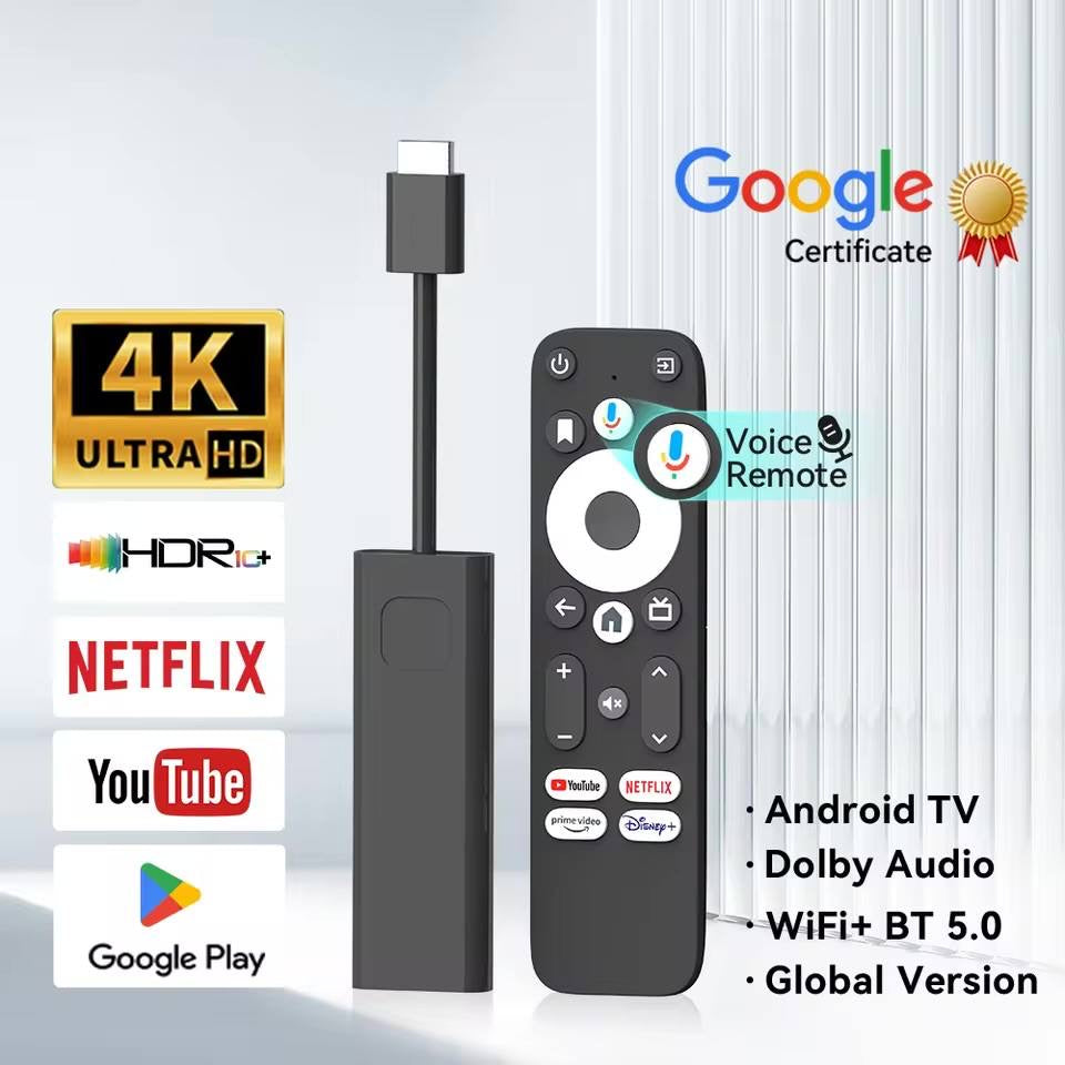 ANDROID TV STICK Dcolor GD1, Android 11, 4K-Streaming, HDR, Sprachsteuerung