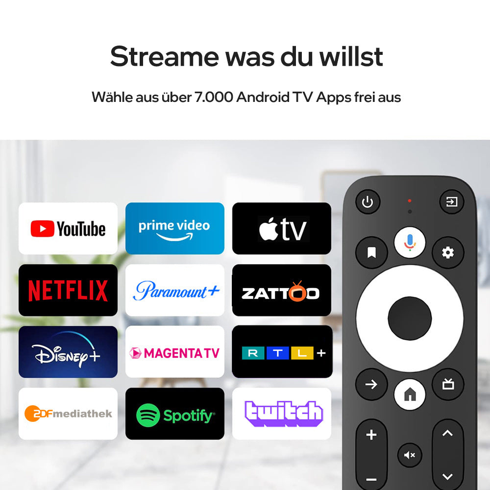 ANDROID TV STICK Dcolor GD1, Android 11, 4K-Streaming, HDR, Sprachsteuerung