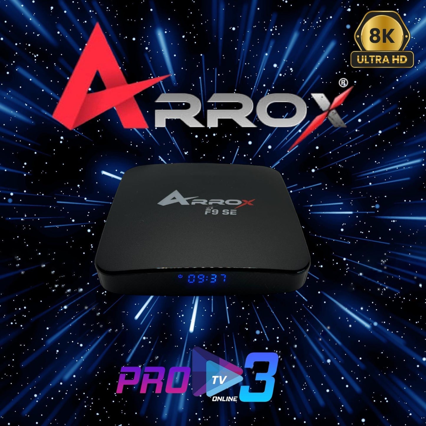 ArroX F9 SE Receiver 8K 30FPS, 4K 60FPS Android 9.0 Dual Wifi Streaming Box