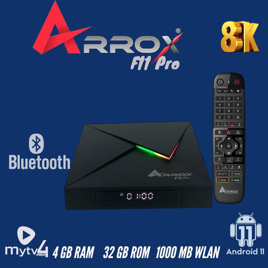 ArroX F11 PRO *LED-Receiver* 8K 30FPS, 4K 60FPS Android 11.0 Dual Wifi Streaming Box