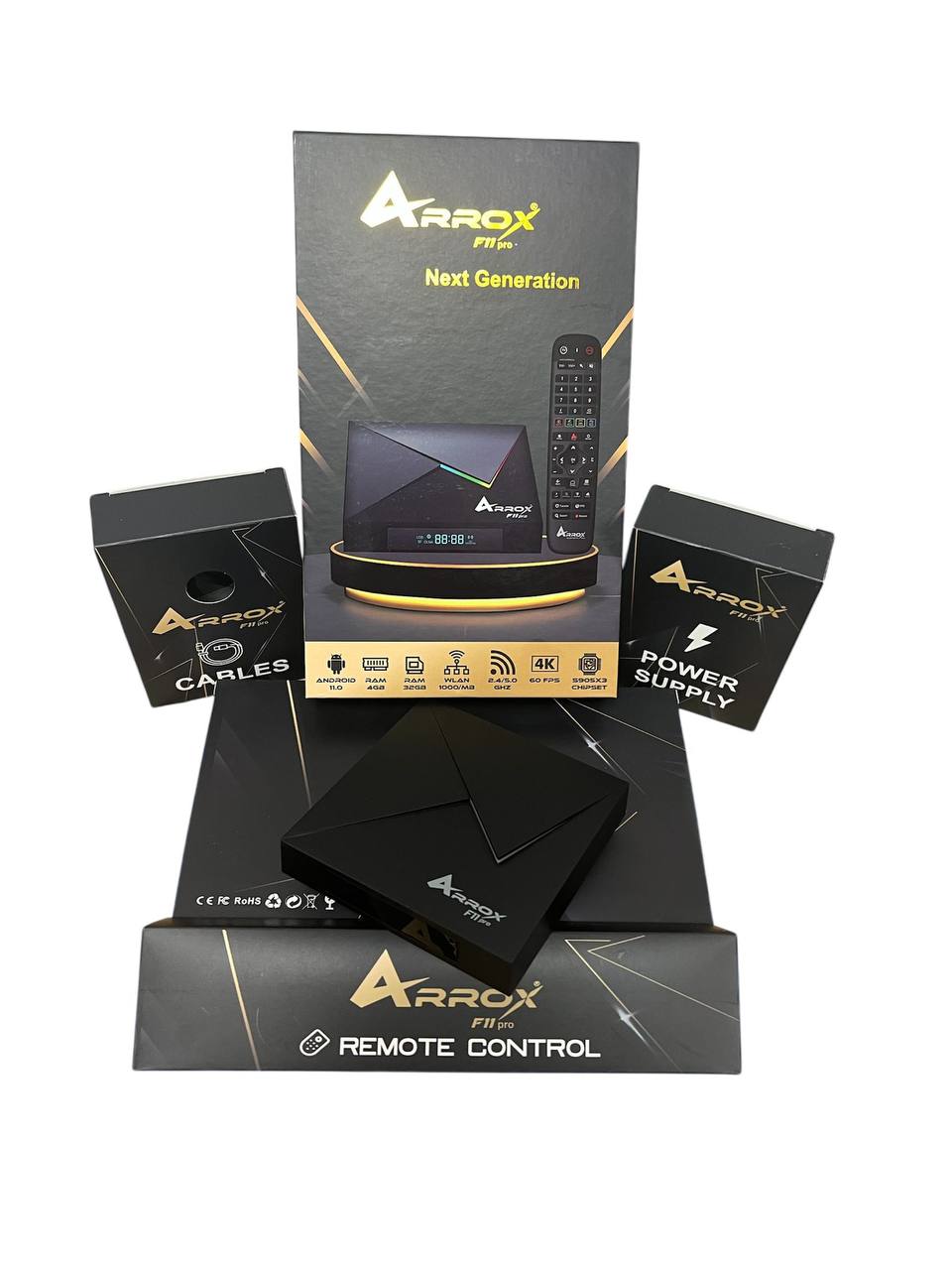 ArroX F11 PRO *LED-Receiver* 8K 30FPS, 4K 60FPS Android 11.0 Dual Wifi Streaming Box