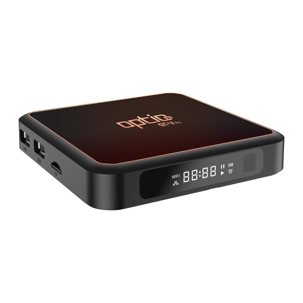 OPTIC GT-V PRO 8K / 4K UHD 2160p H265.264 4GB RAM 64GB FLASH Android 11.0 Receiver (2G + 5G WiFi + GIGABIT WLAN, Bluetooth, MicroSD, HDMI, USB 3.0)