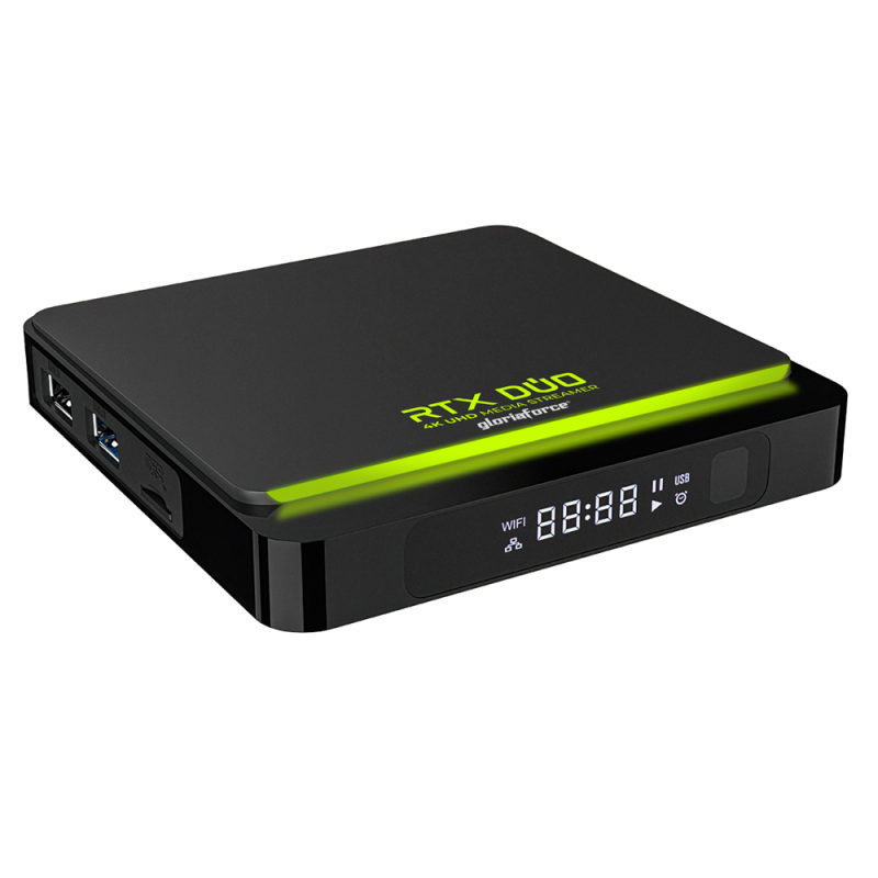 📌NEW📌 GloriaForce RTX DUO 4K UHD Android 11 Receiver (H.265, HDR10+, 60FPS, Dual-WiFi, LAN, MicroSD, HDMI) 4GB RAM 64GB Flash WLAN