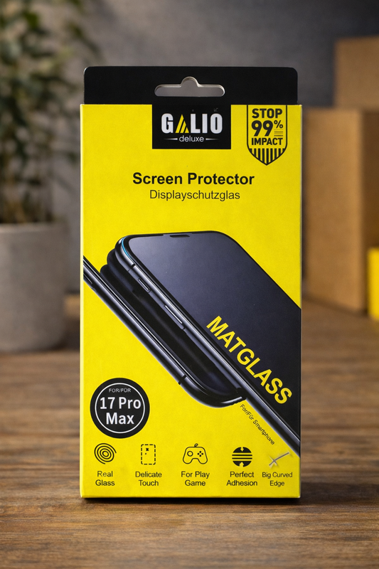 GALIO Deluxe Panzerglas für iPhone 17 Pro Max – MATGLASS Displayschutz, Anti-Reflex, 9H Härte, Blasenfrei & Kratzfest
