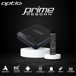 Optic Prime REBORN 4K UHD Android 9.0 Android Receiver (Dual-WiFi, Bluetooth, MicroSD, HDMI)