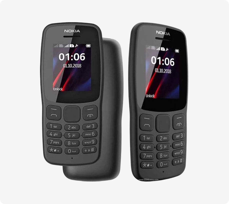 NOKIA 106 Dual SIM (schwarz) Handy für Senioren & Schulkinder