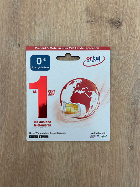 ORTEL PREPAID SIM