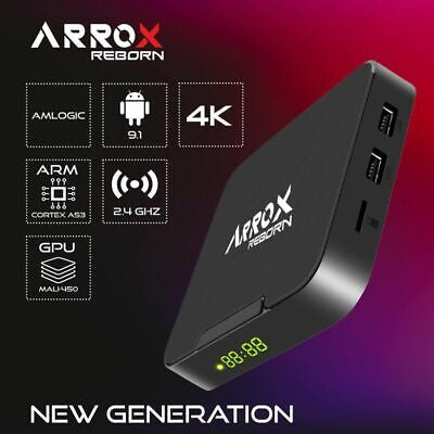 ArroX Reborn 4K UHD Android 9.1 / Receiver WiFi Schwarz